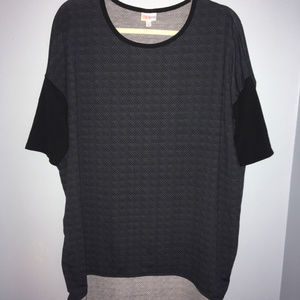 LuLaRoe black and grey Irma shirt
